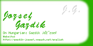 jozsef gazdik business card